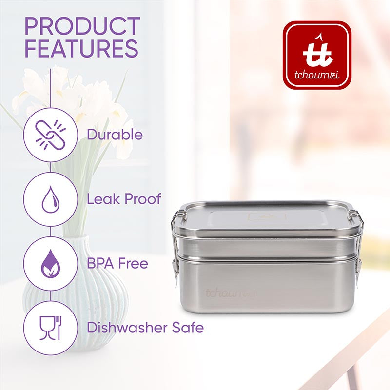 Vintage Stainless Steel Container Lunch box 1000ml